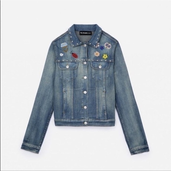 THE Kooples Denim Embroidered Jacket - Picture 1 of 9